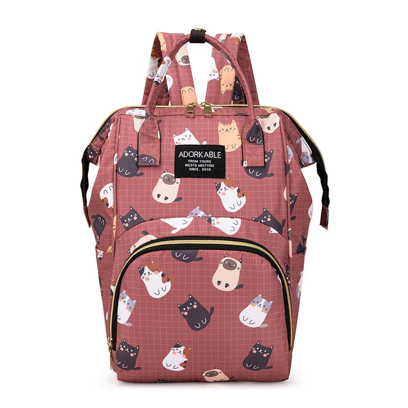 Sac à dos à langer avec poche isotherme biberon