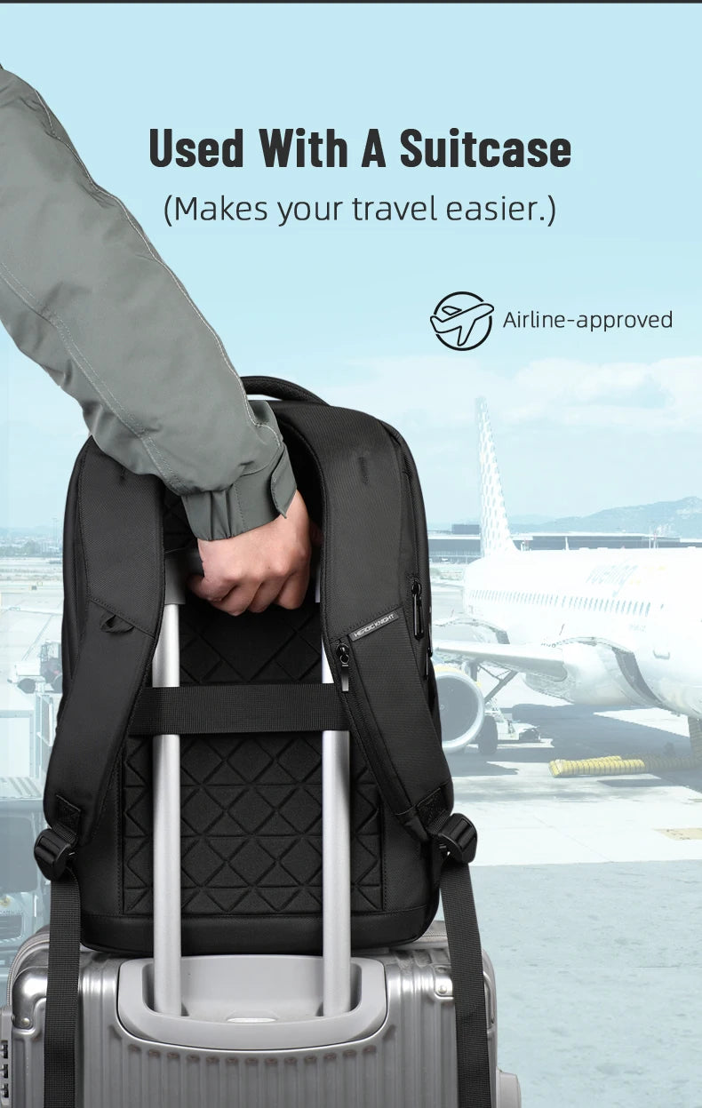 Sac à dos ordinateur 17.3 pouces en toile Oxford avec USB
