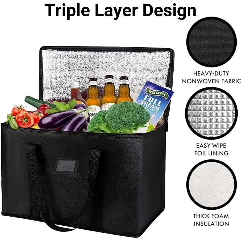 Sac isotherme 43x30x31 cm triple couche isolante