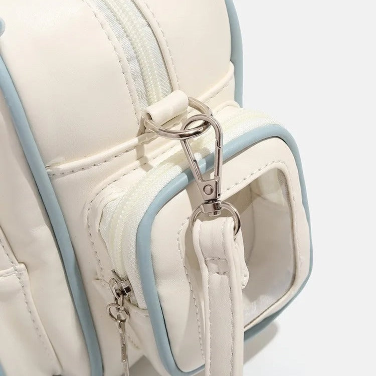 Sac à dos femme chat en similicuir brodé