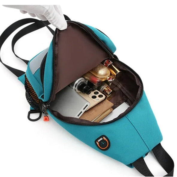 Sac à dos homme en toile Oxford bicolore
